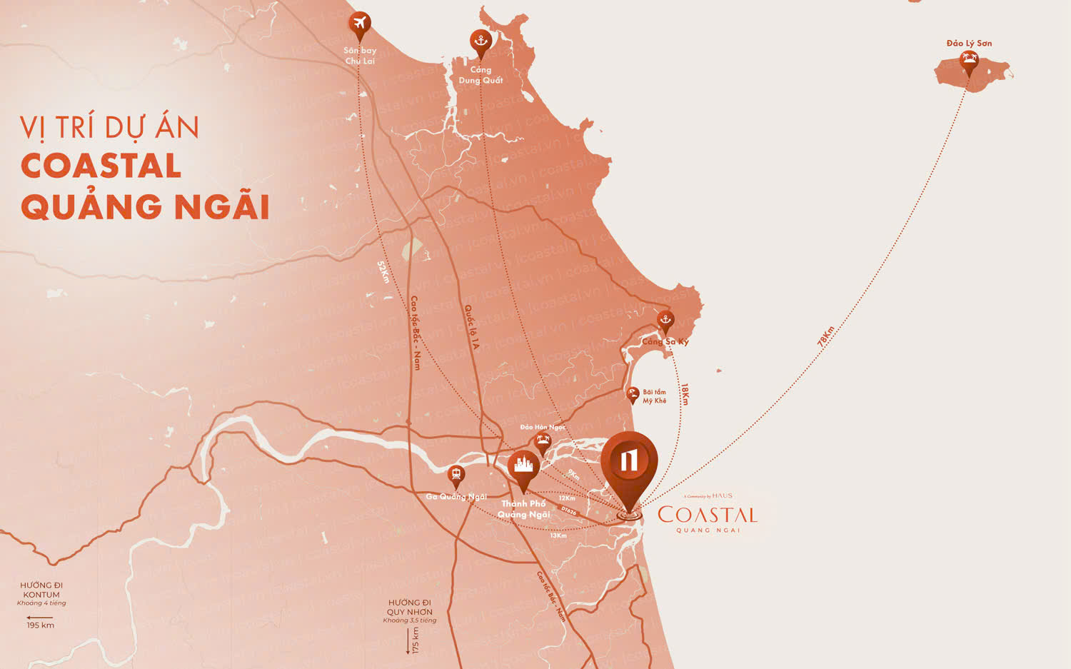 Vị trí dự án Coastal Quảng Ngãi
